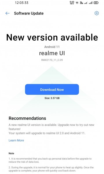 ریلمی 7 پرو رابط کاربری realme ui 2.0 را بر پایه اندروید 11 تحت برنامه دسترسی سریع دریافت کرد