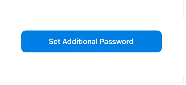 اکنون، روی دکمه "Set Additional Password" ضربه بزنید.
